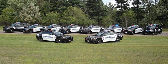 Officers train for a police chase on the PDCM course.